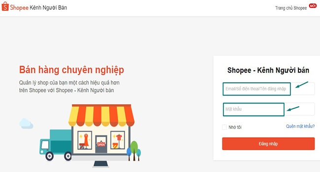 Nhập thông tin người bán